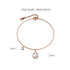 Solid 925 Sterling Silver Initial Crystal Personalised Alphabet Letter Bracelet Rose Gold Filled